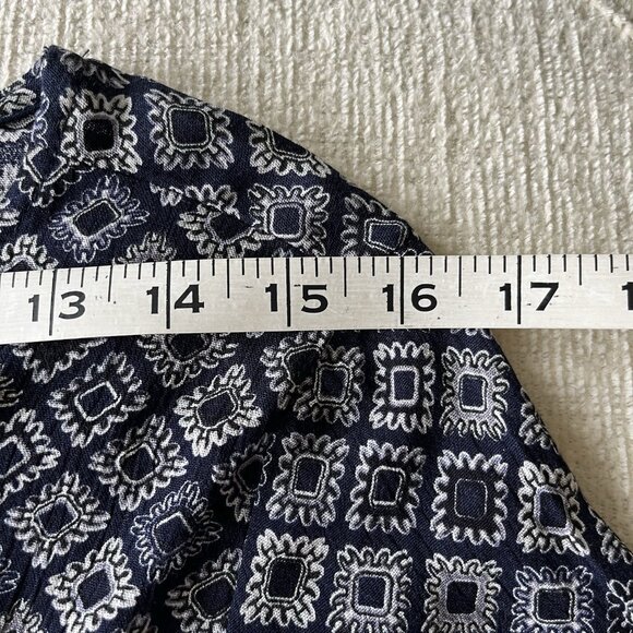 Kendall + Kylie Long Sleeve Smocked Peplum Blouse S - Picture 9 of 13